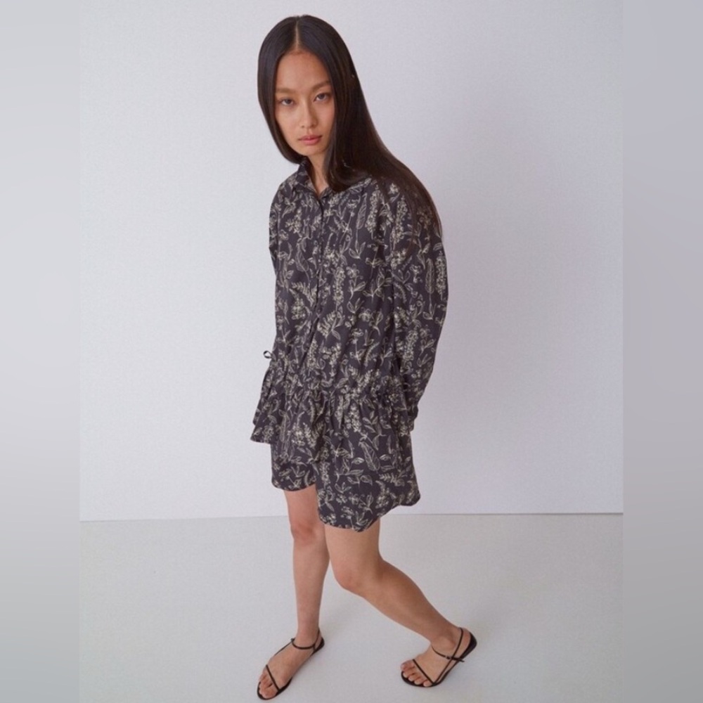 THAKOON -  Printed Button Up Shirt Dress - NEW